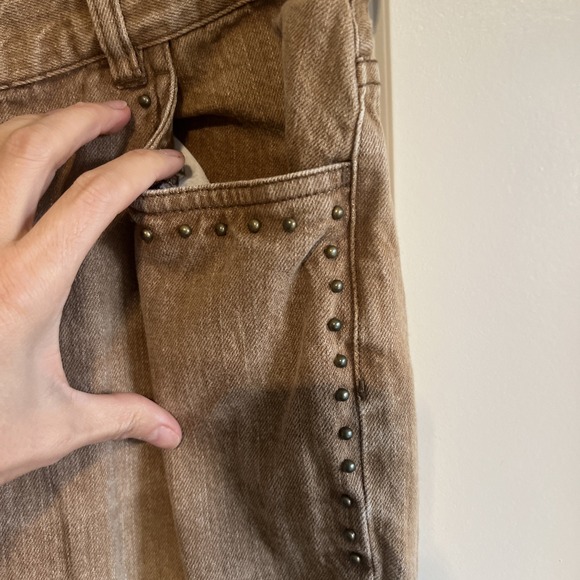 Ralph Lauren Jeans Co Brown Flare Studs Western Womens 12 - Picture 3 of 5